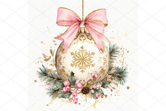 23 Pink Christmas Ornaments: A Versatile Illustration Set for Seasonal Design Projects