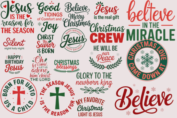 Christian Christmas SVG Illustrations for Impactful Branding