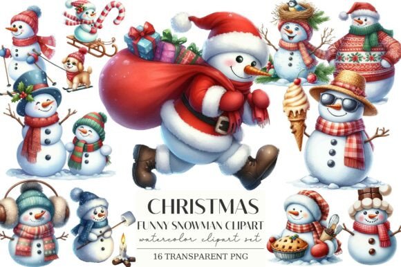 Christmas Funny Snowman Clipart Review