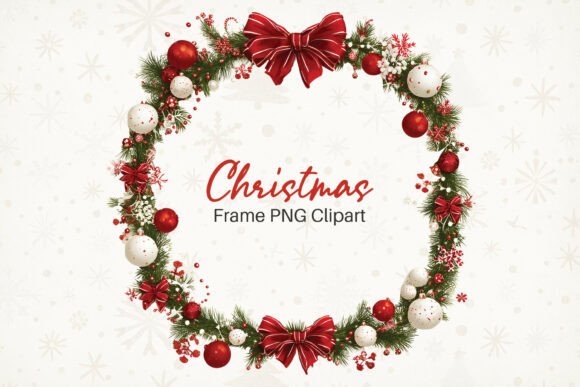 Christmas PNG Frame Clipart for Illustrations