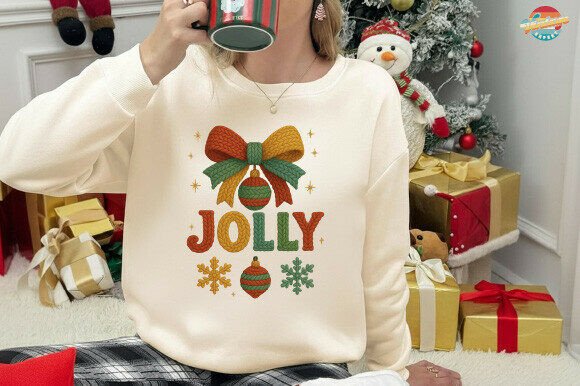 Cozy Jolly Christmas Yarn Crochet Illustrations for Local Business Branding