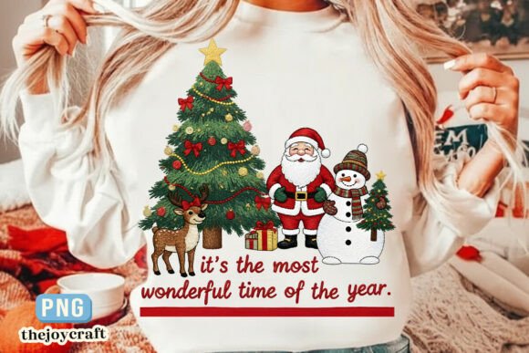 Crochet Retro Christmas PNG, Santa Snow Review