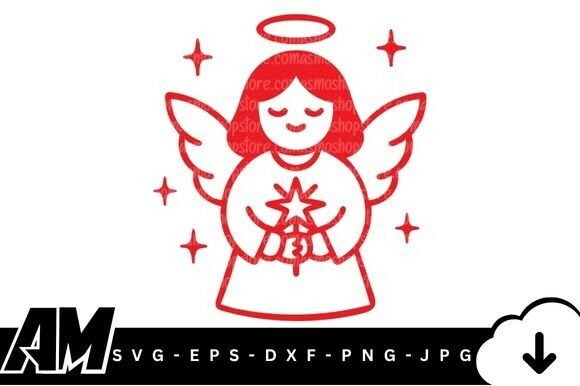 Cute Christmas Angel SVG: A Versatile Illustration for Holiday Branding
