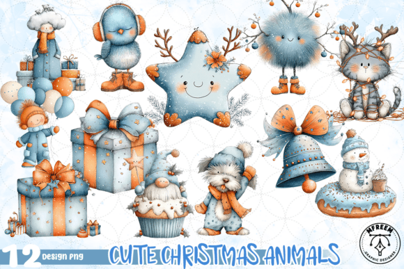 Cute Christmas Animals PNG: A Versatile Illustration Asset for Content Creators