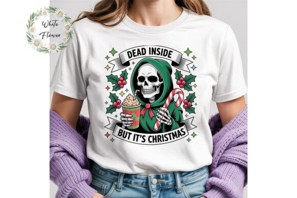 Dead Inside Christmas Reaper PNG Clipart Review for Embroidery Projects