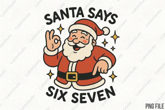 Funny Christmas Santa Says Six Seven 67 – Real-World Embroidery Test
