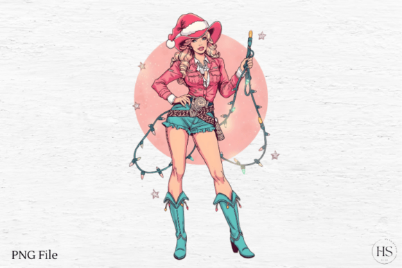 Pink Christmas Cowgirl Western Christmas