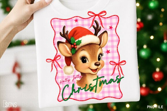 Preppy Christmas Coquette Reindeer Png Review
