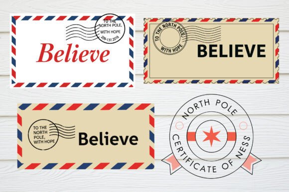 Retro Christmas Envelope, Stamp SVG: A Versatile Illustration for Creative Sellers