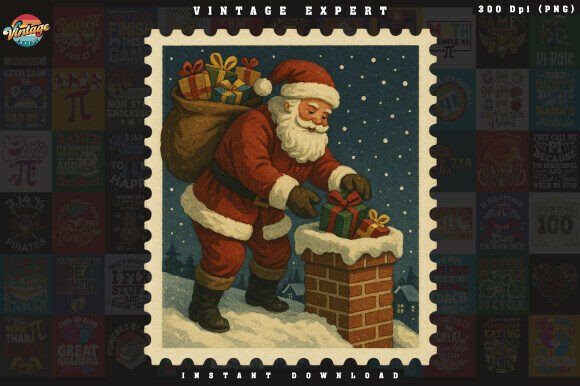 Retro Christmas Mail Santa Clipart PNG: A Practical Review for Illustrations