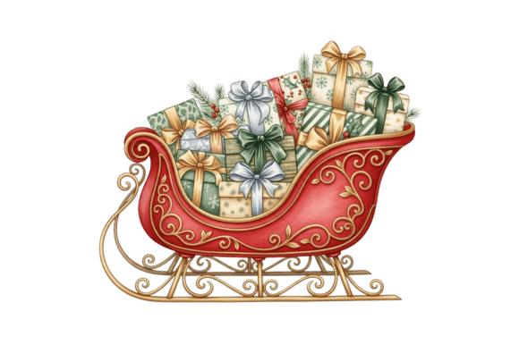 Sleigh Full of Christmas Gifts Illustrat Review for Digital Sellers