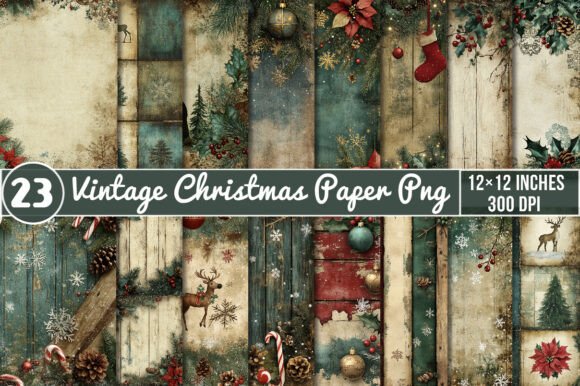 Vintage Christmas Paper Sublimation PNG: A Seller’s Review for Seasonal Illustrations